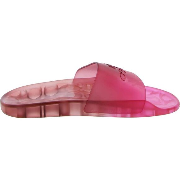 Coach C3068 Ulyssa Women's Rubber Pink Slide Sandals Size 7 - Picture 7 of 9